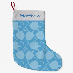 Petite Chaussette De Noël Hanoukka Charm Dreidel et alphabet hébreu