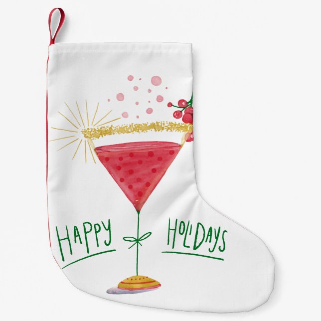 Petite Chaussette De Noël happy holiday noël cocktail (Devant)
