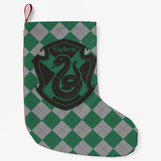 Petite Chaussette De Noël Harry Potter | Slytherin House Pride Crest (Devant)