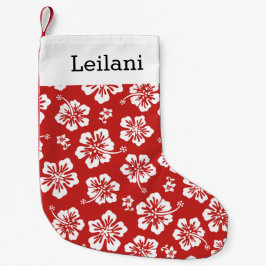 Petite Chaussette De Noël Hibiscus hawaïen personnalisé - Choisissez votre c