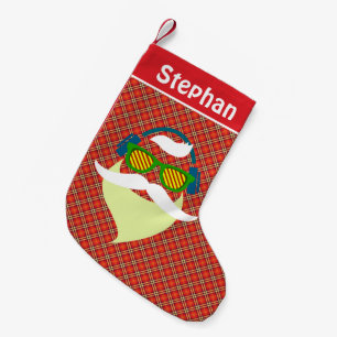 Petite Chaussette De Noël Hipster Santa Claus Noël Stocking