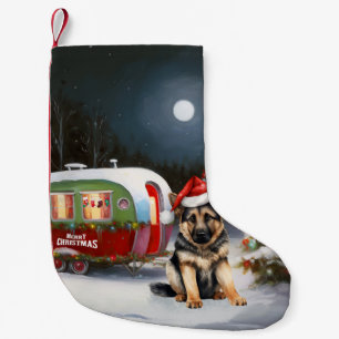 Petite Chaussette De Noël Hiver Allemand Berger Caravane Noël Aventure