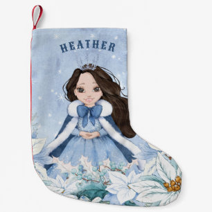 Petite Chaussette De Noël Hiver neigeux Black Haired Princesse