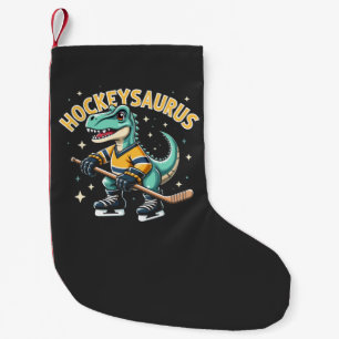 Petite Chaussette De Noël Hockeysaurus Dinosaure de hockey sur glace Amateur