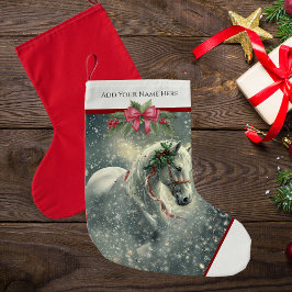 Petite Chaussette De Noël Horse de Noël personnalisé Stocker pour l'amoureux