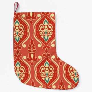 Petite Chaussette De Noël Ikat artisanal : Tissu Boho Ethnique