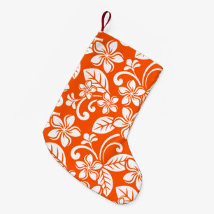 PETITE CHAUSSETTE DE NOËL ÎLE PLUMERIA (TRÈS ORANGE)