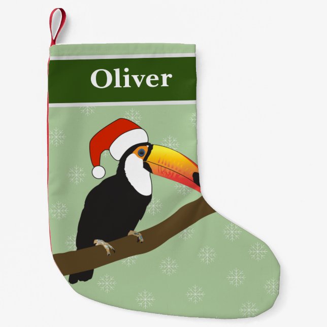 Petite Chaussette De Noël illusima Toucan Noël Snowflakes (Devant)