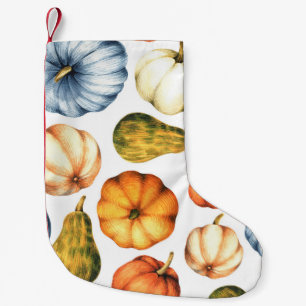 Petite Chaussette De Noël Illustration citrouille : Motif d'aquarelle transp