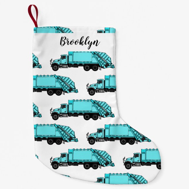 Petite Chaussette De Noël Illustration de camion à ordures (Devant)
