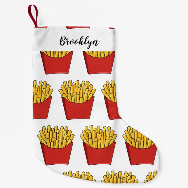 Petite Chaussette De Noël Illustration de frites (Devant)