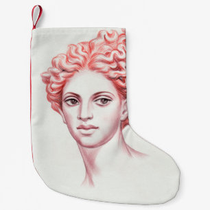 Petite Chaussette De Noël Illustration de la stock en chef de la femme Redhe