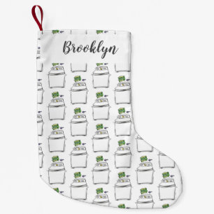 Petite Chaussette De Noël Illustration de lave-linge mignonne