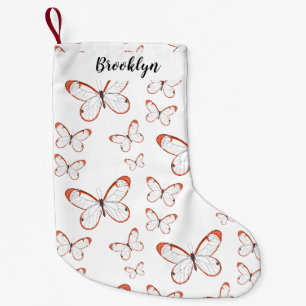 Petite Chaussette De Noël Illustration de papillon en verre