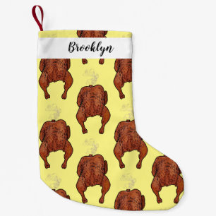 Petite Chaussette De Noël Illustration de poulet rôti