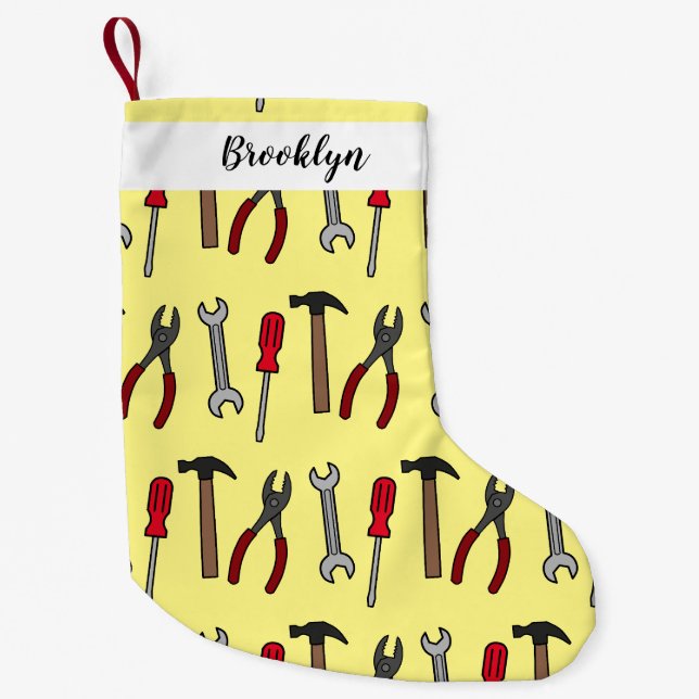 Petite Chaussette De Noël Illustration des outils de menuiserie (Devant)