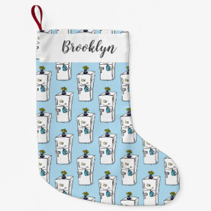 Petite Chaussette De Noël Illustration drôle de réfrigérateur