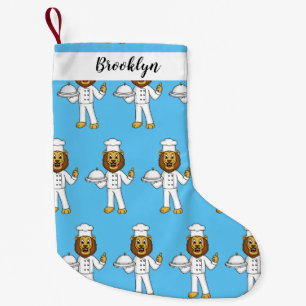 Petite Chaussette De Noël Illustration du chef mignon lion