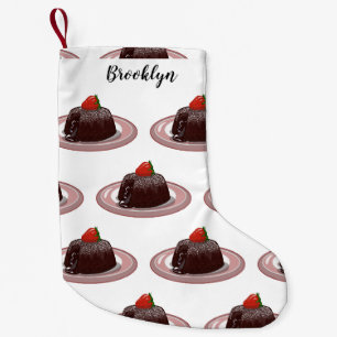 Petite Chaussette De Noël Illustration du gâteau de lave au chocolat