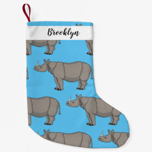 Petite Chaussette De Noël Illustration du rhinocéros de Javan