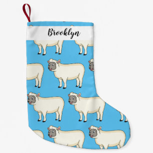 Petite Chaussette De Noël Illustration d'un mouton joyeux