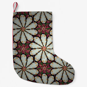 Petite Chaussette De Noël Illustration Motley. Petites fleurs colorées. Spri