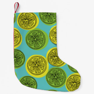 Petite Chaussette De Noël Illustration vintage des tranches de citron.