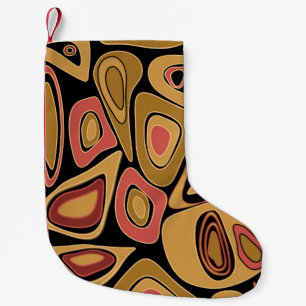 Petite Chaussette De Noël Impression motif Abstraite simple et transparente