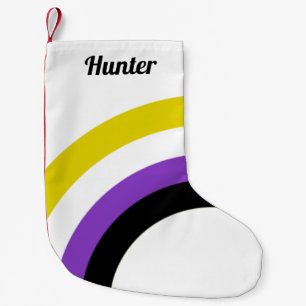 Petite Chaussette De Noël Indicateur non binaire Rainbow non binaire