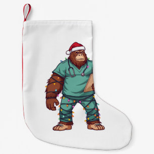 Petite Chaussette De Noël Infirmière Sasquatch Bigfoot Noël Santé
