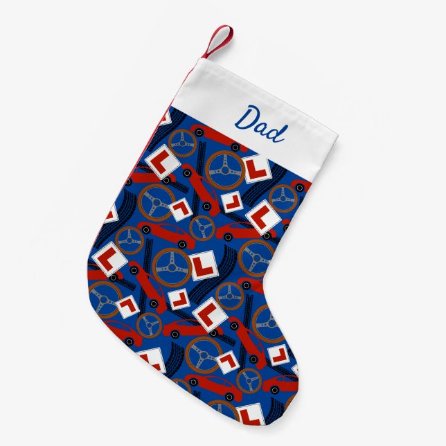 Petite Chaussette De Noël Instructeur de conduite et conducteur d'apprenant (Devant (Accrochage))