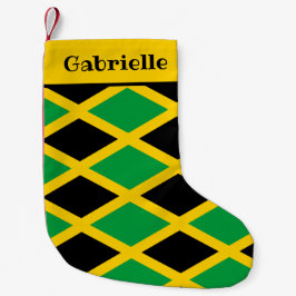 Petite Chaussette De Noël Jamaican Flag Patterned