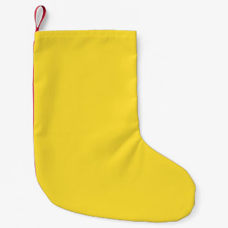 Petite Chaussette De Noël Jaune unique de banane. Couleur simple solide