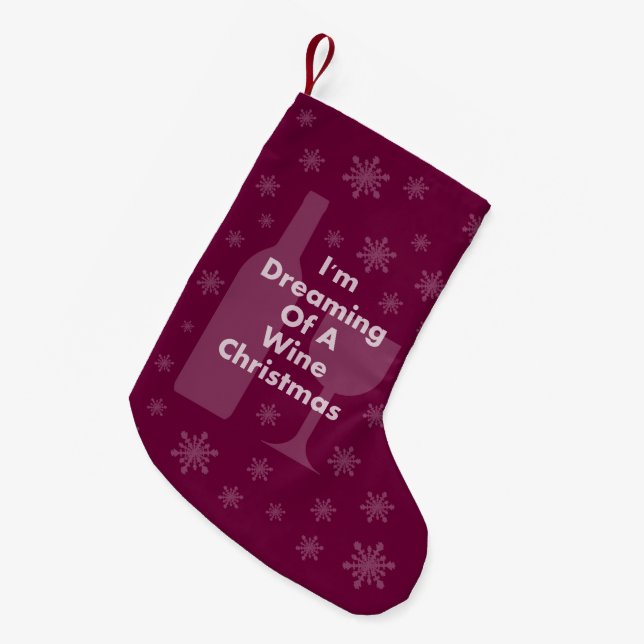 Petite Chaussette De Noël Je rêve de Noël de vin (Devant (Accrochage))