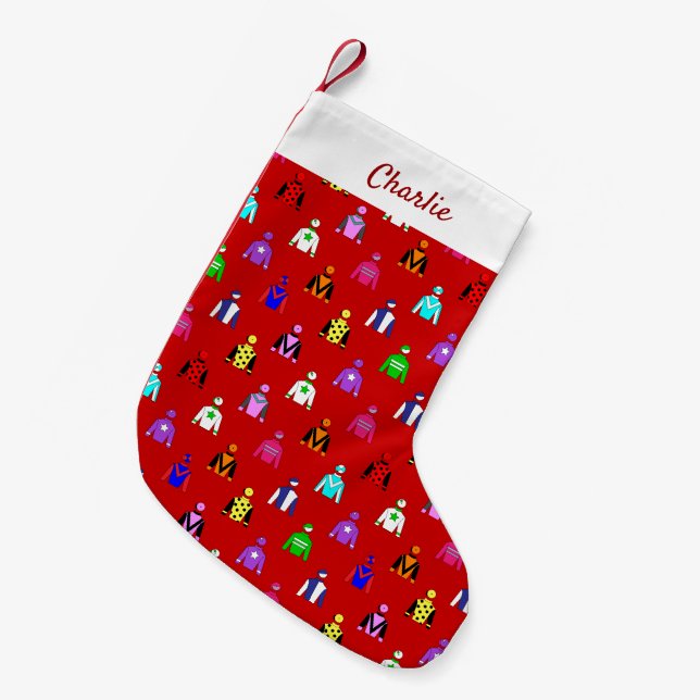 Petite Chaussette De Noël Jockey et cavalier équestre (Devant (Accrochage))