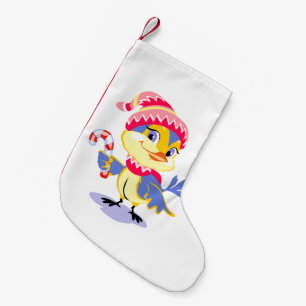 Petite Chaussette De Noël Joli Caricature Noël Chick