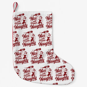 Petite Chaussette De Noël Joli jusqu'à preuve du contraire Méchant Noël Vin