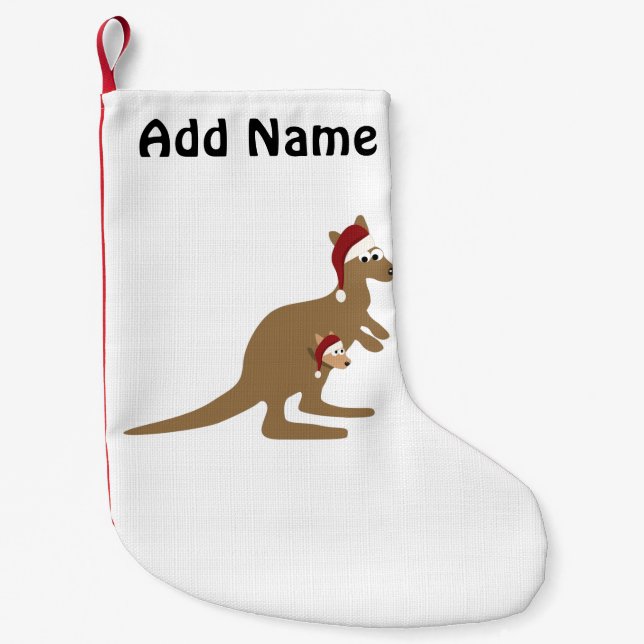 Petite Chaussette De Noël Joli Noël Kangaroos (Devant)
