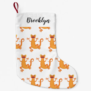 Petite Chaussette De Noël Joli triton orangé joyeux