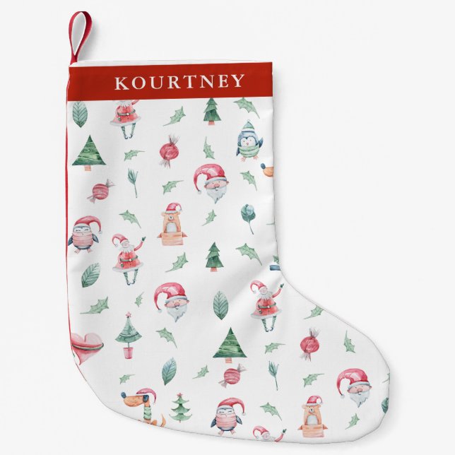 Petite Chaussette De Noël Jolie fête de Noël pour enfants (Devant)