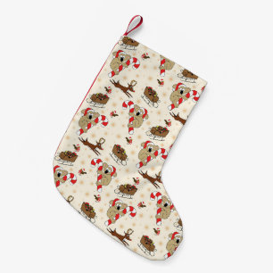 Petite Chaussette De Noël Jolie Père Noël Sloth Joyeuses Vacances