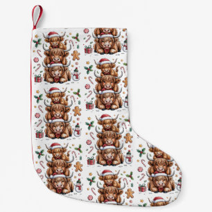 Petite Chaussette De Noël Jolie vache des Highlands Noël Xmas Cosy Hiver