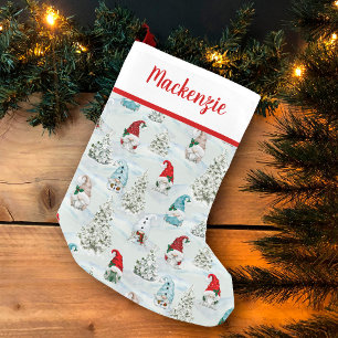 Petite Chaussette De Noël Jolis nains de Noël festifs