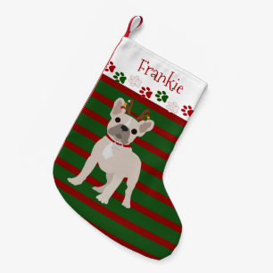 Petite Chaussette De Noël Jolly French Bulldog Buff Color