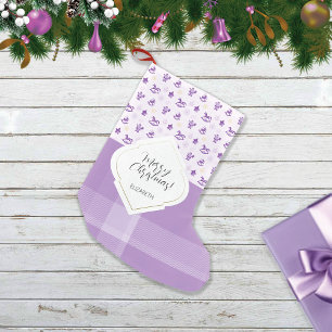 Petite Chaussette De Noël Jouets de Noël lavande violet et tarte