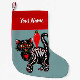 Petite Chaussette De Noël Jour des Kitty Morts Personnalisé
