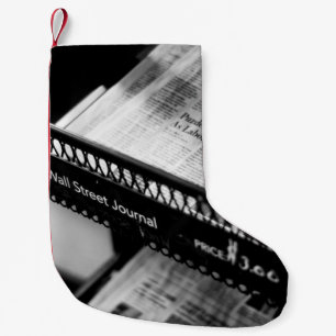 PETITE CHAUSSETTE DE NOËL JOURNAUX SUR LE WALL STREET JOURNAL RACK