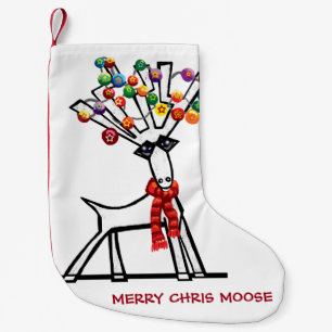 Petite Chaussette De Noël Joyeux Chris Moose