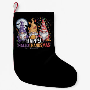 Petite Chaussette De Noël Joyeux HalloMerciMas Gnomes Halloween Noël