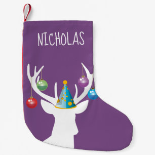 Petite Chaussette De Noël Joyeux Noël Anniversaire Deer Stocking